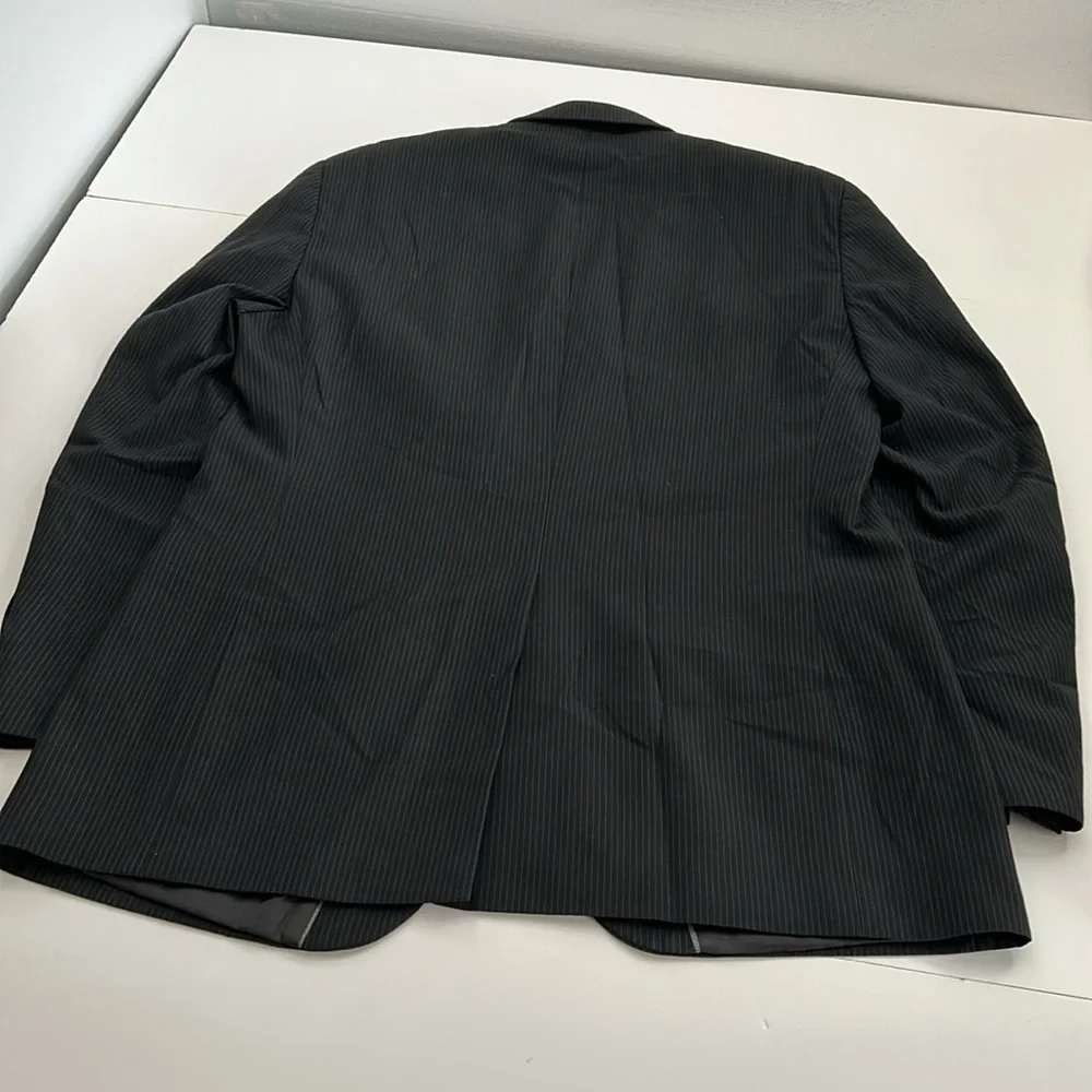 GEOFFREY BEENE Blazer 40 Mens Black Pinstripe Sport Coat‎ Suit Jacket 40R